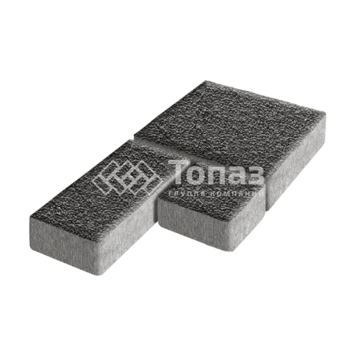 Тротуарная плитка Рубико, джафар черный с мраморной крошкой, 4 см