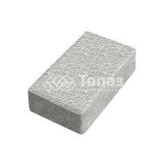 Тротуарная плитка Брусчатка, белая с гранитной крошкой, 8 см