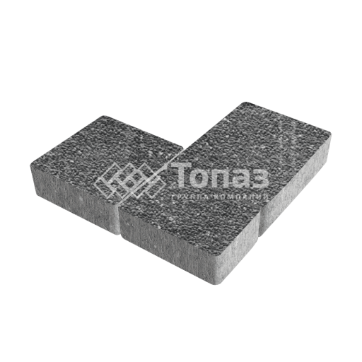 Тротуарная плитка Новый город, аляска черная с гранитной крошкой, 6 см