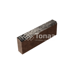 Камень бортовой БР 50.20.8, агат коричневый, коричневое основание