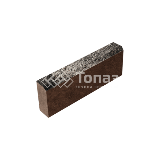 Камень бортовой БР 50.20.8, агат коричневый, коричневое основание