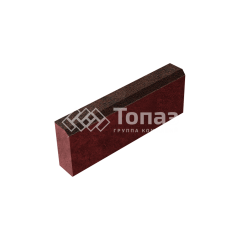 Камень бортовой БР 50.20.8, клинкер, красное основание