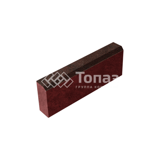 Камень бортовой БР 50.20.8, клинкер, красное основание