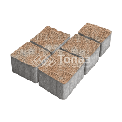 Тротуарная плитка Антик, сансет с гранитной крошкой, 4 см