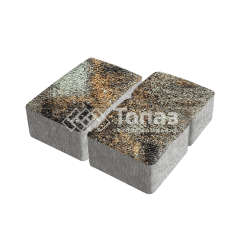 Тротуарная плитка Старый город, агат кофейный с гранитной крошкой, 4 см