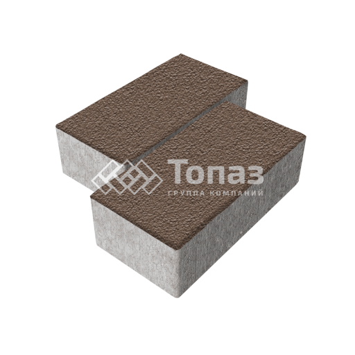 Тротуарная плитка 240х120х70, коричневая на камне