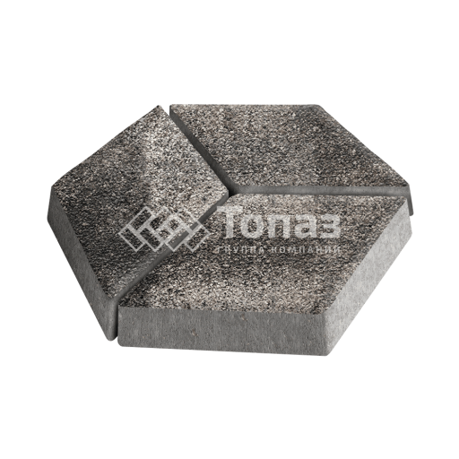 Тротуарная плитка Ромб, агат коричневый на камне, 6 см