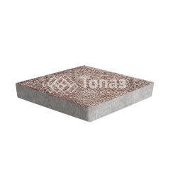 Тротуарная плитка Ромб, хаски с гранитной крошкой, 6 см