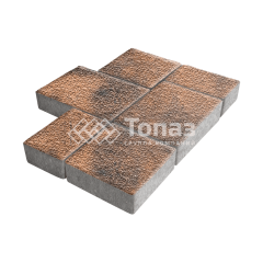 Тротуарная плитка Новый город, сомон с мраморной крошкой, 8 см