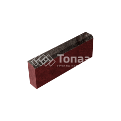 Камень бортовой БР 50.20.8, мокко, красное основание