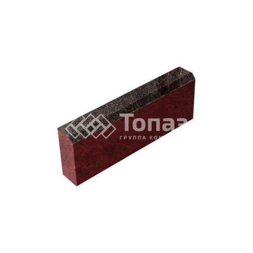 Камень бортовой БР 50.20.8, мокко, красное основание