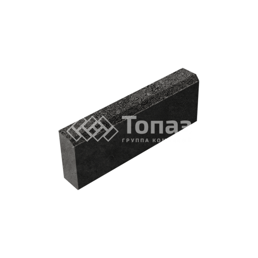 Камень бортовой БР 50.20.8, джафар черный, черное основание