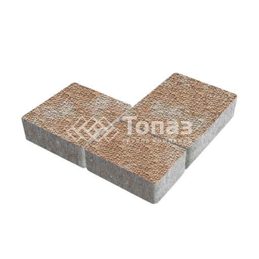 Тротуарная плитка Новый город, сансет с мраморной крошкой, 4 см