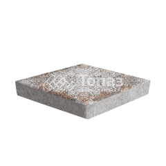 Тротуарная плитка Ромб, агат оранжевый на камне, 6 см