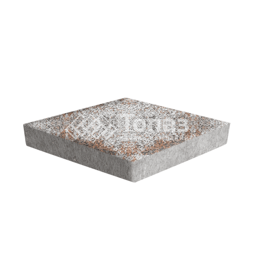 Тротуарная плитка Ромб, агат оранжевый на камне, 6 см