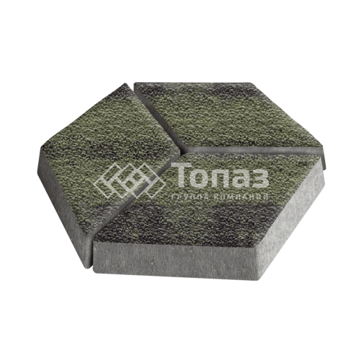 Тротуарная плитка Ромб, янтарь с гранитной крошкой, 6 см