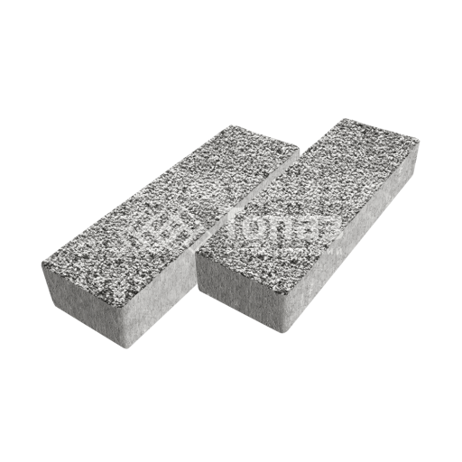 Тротуарная плитка 300х100х60, аляска белая с мраморной крошкой