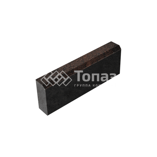 Камень бортовой БР 50.20.8, кармен, черное основание