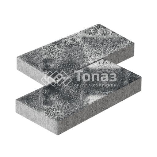 Тротуарная плитка 500х250х60, черно-белая