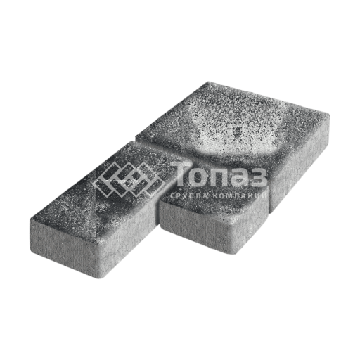 Тротуарная плитка Рубико, черно-белая, 4 см