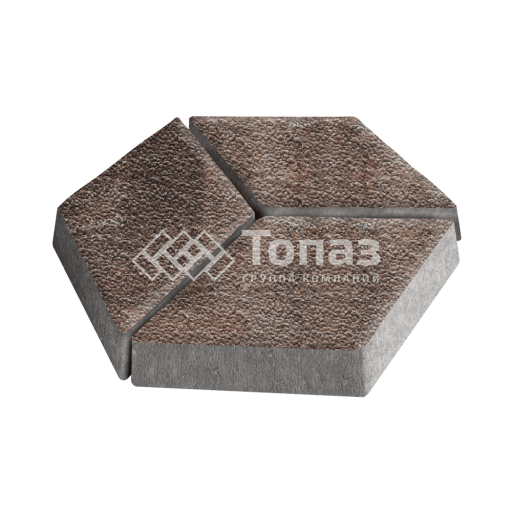 Тротуарная плитка Ромб, яшма с гранитной крошкой, 6 см