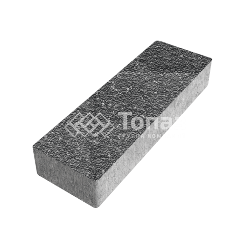 Тротуарная плитка 300х100х60, аляска черная с мраморной крошкой