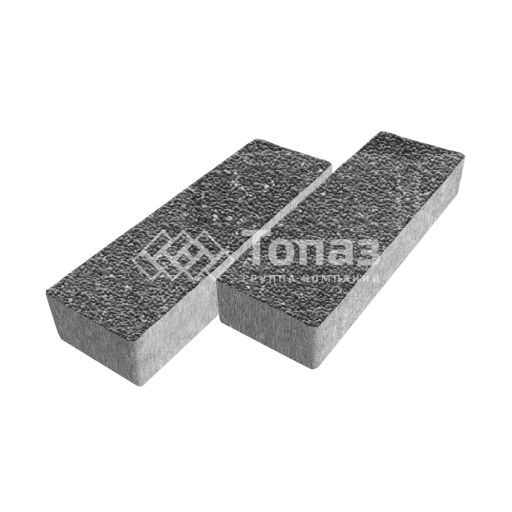 Тротуарная плитка 300х100х60, аляска черная с мраморной крошкой