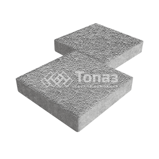 Тротуарная плитка Квадрат 300х300х60, серо-белая с мраморной крошкой