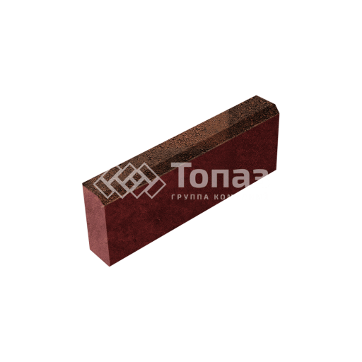 Камень бортовой БР 50.20.8, сорренто, красное основание
