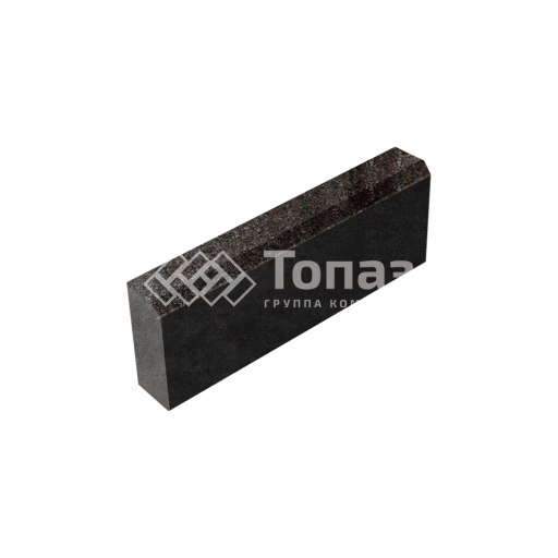 Камень бортовой БР 50.20.8, мокко, черное основание