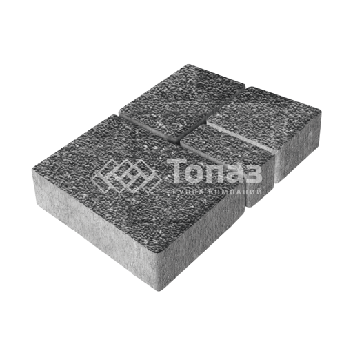 Тротуарная плитка Мюнхен, аляска черная с мраморной крошкой, 4 см