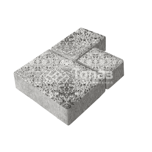 Тротуарная плитка Бергамо, аляска белая, 6 см