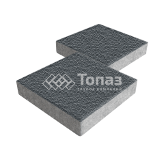 Тротуарная плитка Квадрат 300х300х60, черная с гранитной крошкой