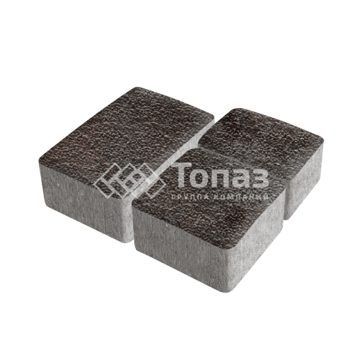 Тротуарная плитка Старый город, мокко с гранитной крошкой, 4 см