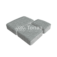 Тротуарная плитка Брук, серая с гранитной крошкой, 6 см