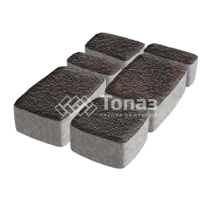 Тротуарная плитка Классико, кармен с мраморной крошкой, 6 см