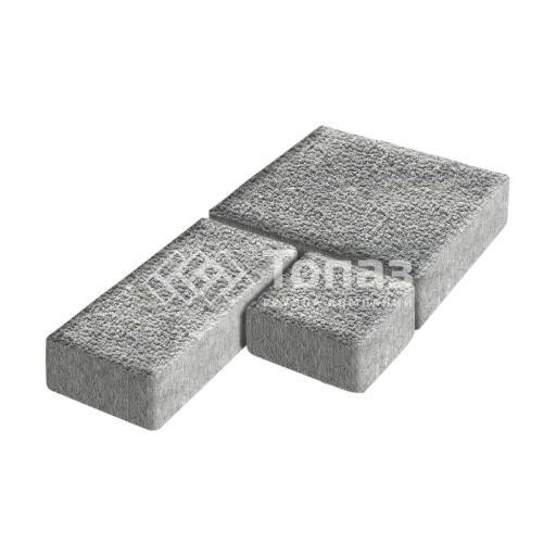 Тротуарная плитка Рубико, аква с гранитной крошкой, 4 см