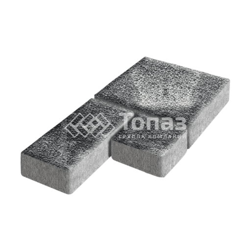 Тротуарная плитка Рубико, черно-белая с гранитной крошкой, 4 см