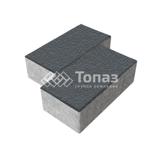 Тротуарная плитка 240х120х70, черная на камне