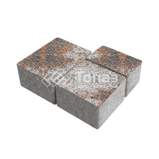 Тротуарная плитка Лэндхаус, агат оранжевый с гранитной крошкой, 4 см