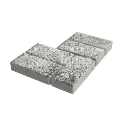 Тротуарная плитка Брусчатка, аляска белая, 4 см