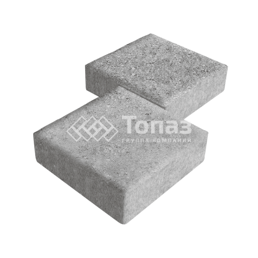 Тротуарная плитка Квадрат 200х200х60, серо-белая