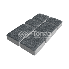 Тротуарная плитка Брук, черная с гранитной крошкой, 6 см