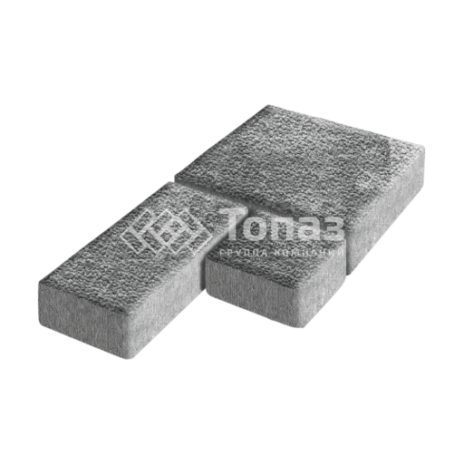 Тротуарная плитка Рубико, антрацит с гранитной крошкой, 6 см