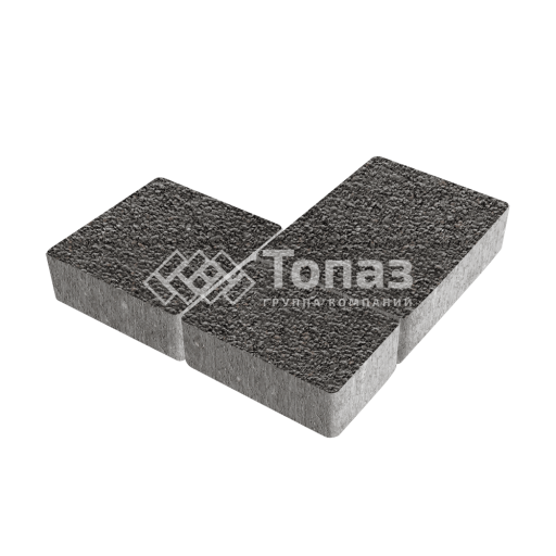 Тротуарная плитка Новый город, джафар черный с гранитной крошкой, 6 см