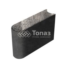 Камень бортовой БРШ 50.20.8, агат коричневый, черное основание