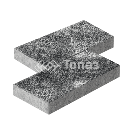 Тротуарная плитка 500х250х60, черно-белая с мраморной крошкой