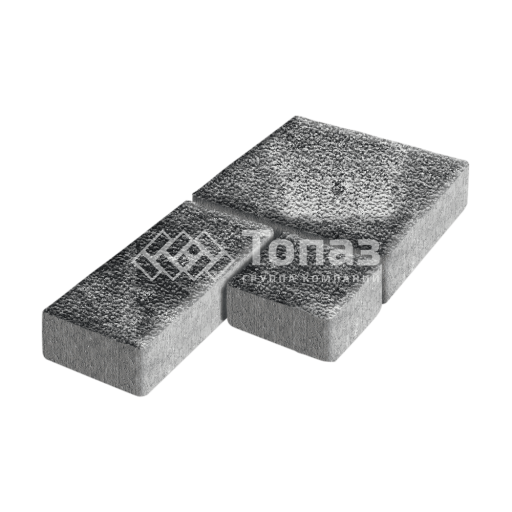 Тротуарная плитка Рубико, черно-белая с мраморной крошкой, 4 см