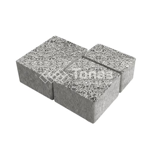 Тротуарная плитка Лэндхаус, аляска белая с гранитной крошкой, 4 см