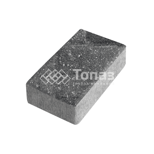 Тротуарная плитка Брусчатка, аляска черная, 4 см